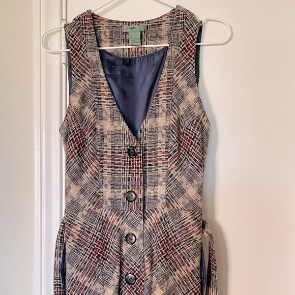 Maple Anthropologie plaid wool dress ASO Rory Gilmore - Picture 11 of 16